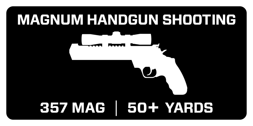 Recommended for Magnum Handgun Shooting - 357 mag at 50+ yards